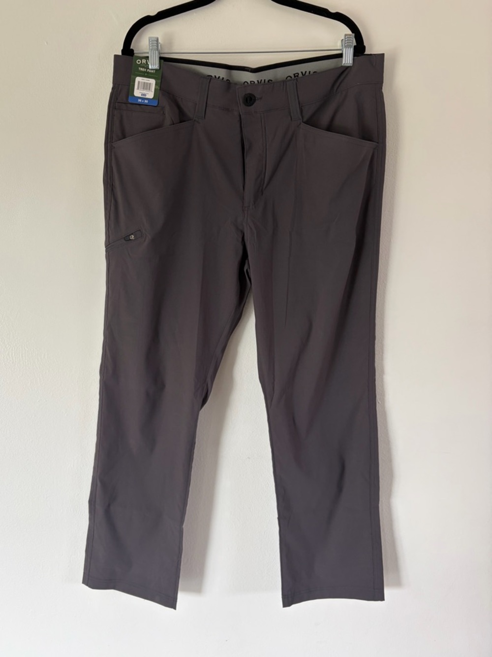 Orvis Grey Nylon Water Repellent Outdoor Hiking Trek Pant Size W36 XL30 NWT